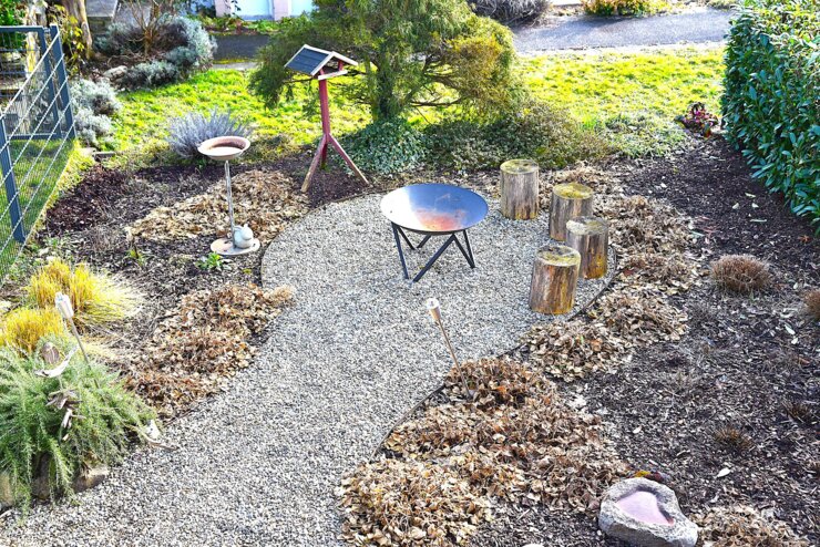 der Garten im Winter