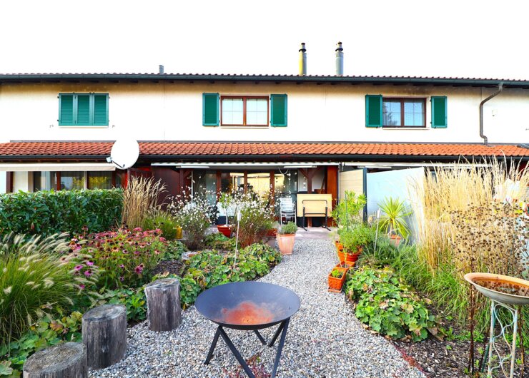 Ansicht Garten im Herbst